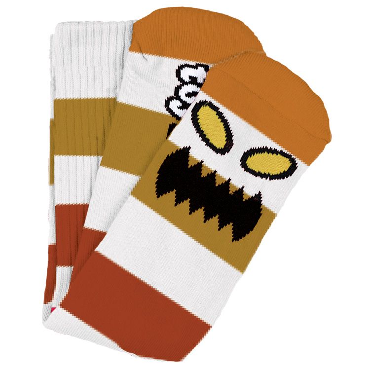 Toy Machine Monster Big Stripe Socks - Brown