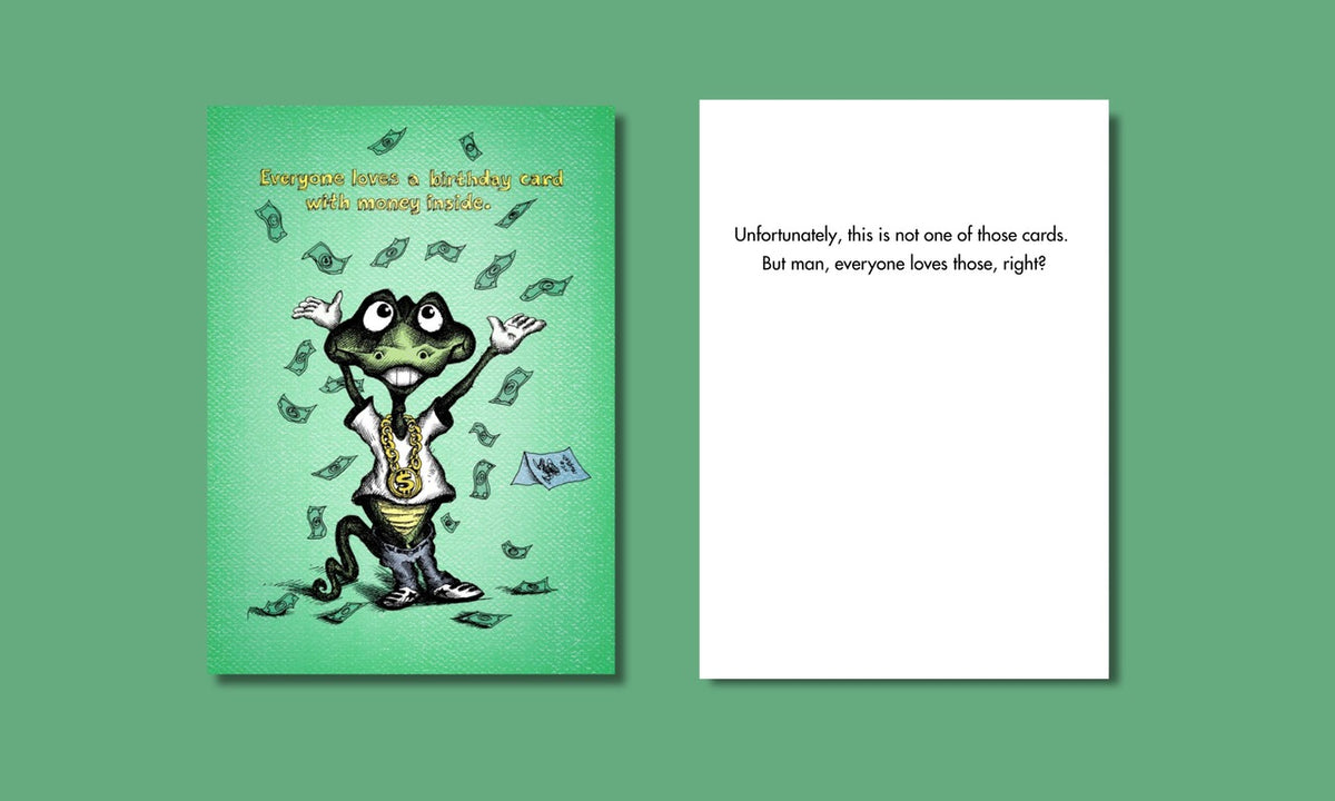 Bald Guy greeting card STE001519, front and inside