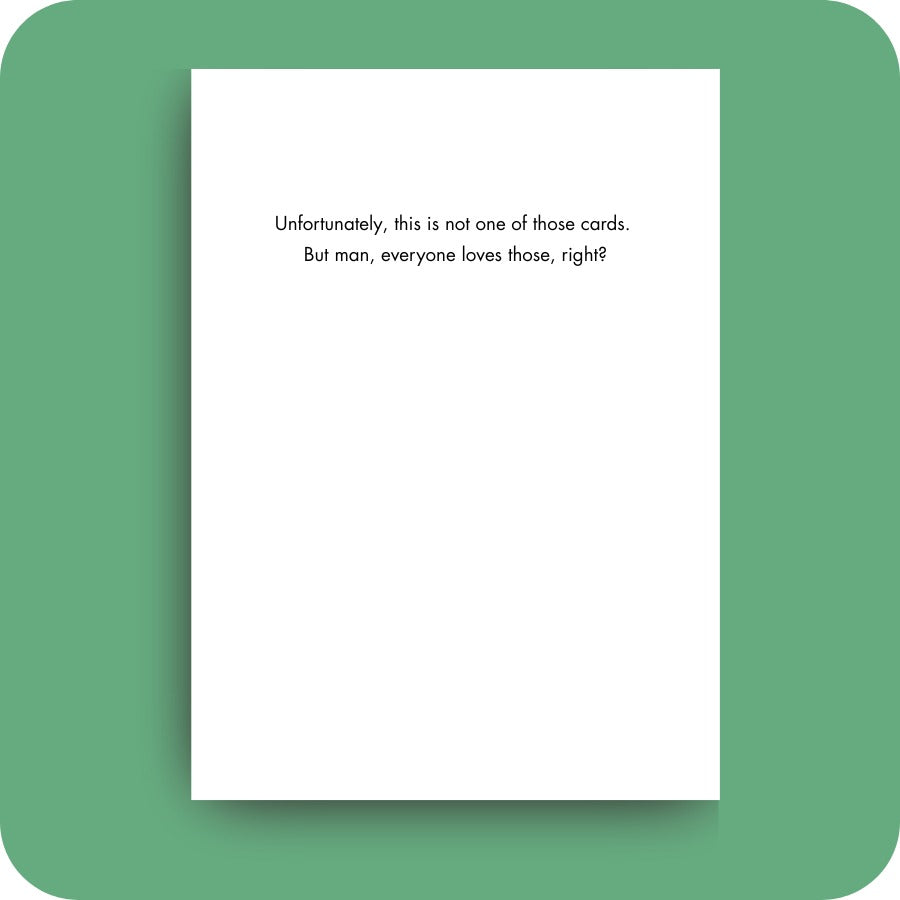 Bald Guy greeting card STE001519, inside