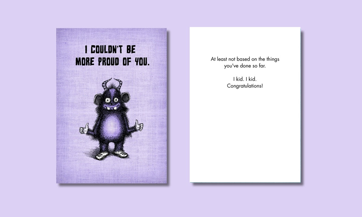 Bald Guy greeting card STE001525, front and inside