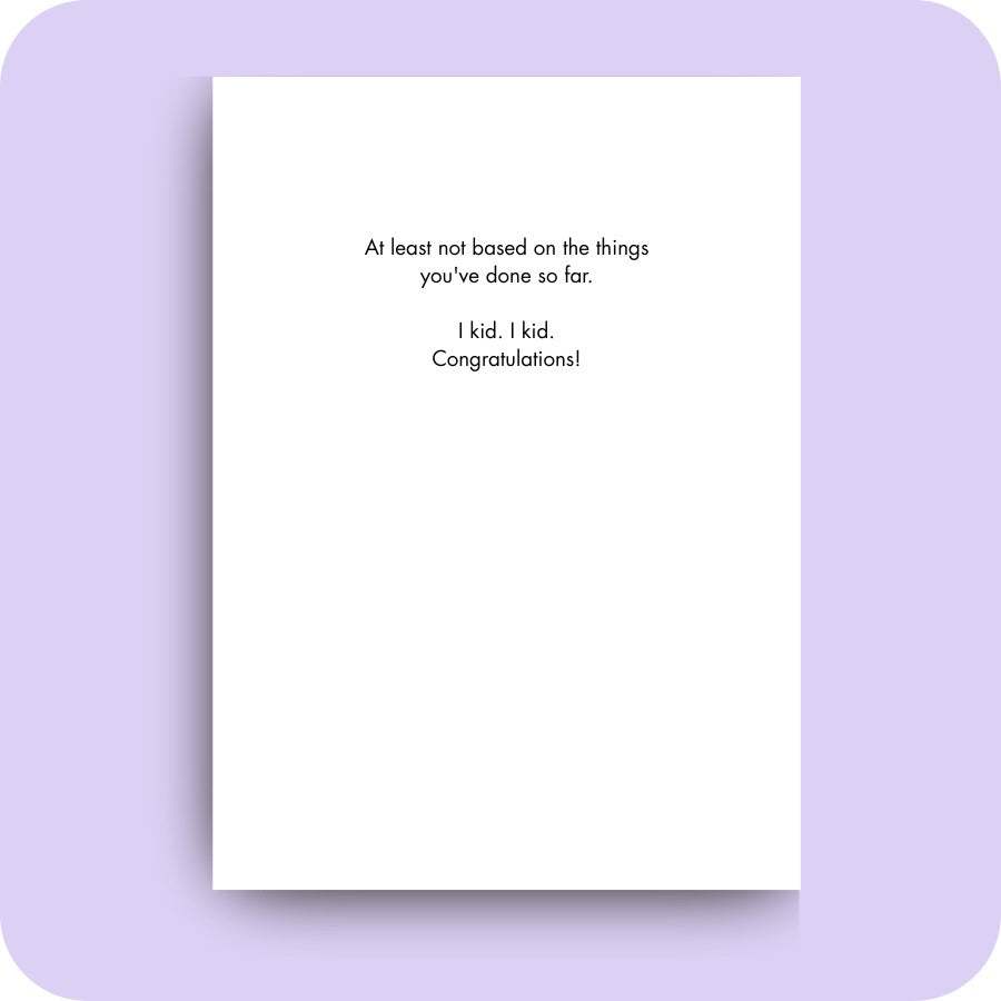 Bald Guy greeting card STE001525, inside
