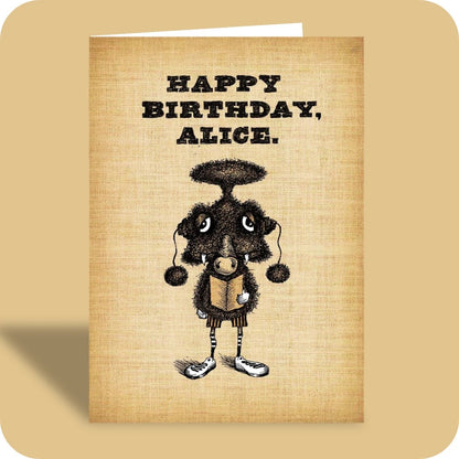 Bald Guy greeting card STE001527, front
