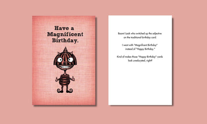 Bald Guy greeting card STE001528, front and inside