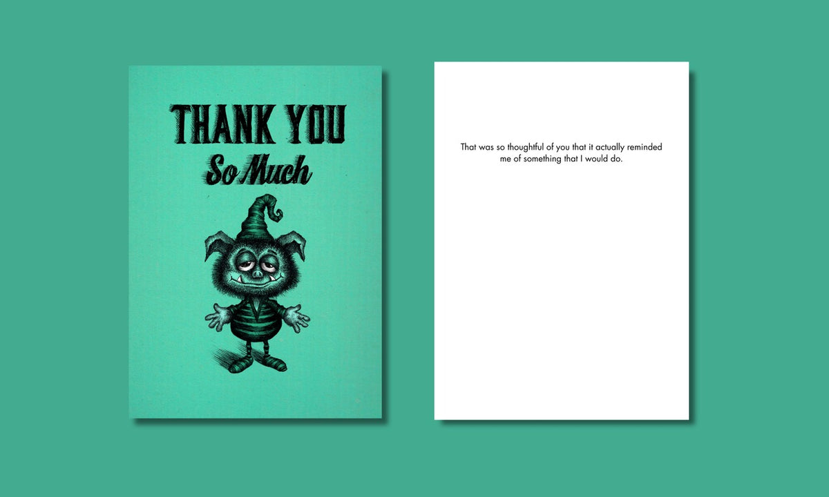Bald Guy greeting card STE001530, front and inside