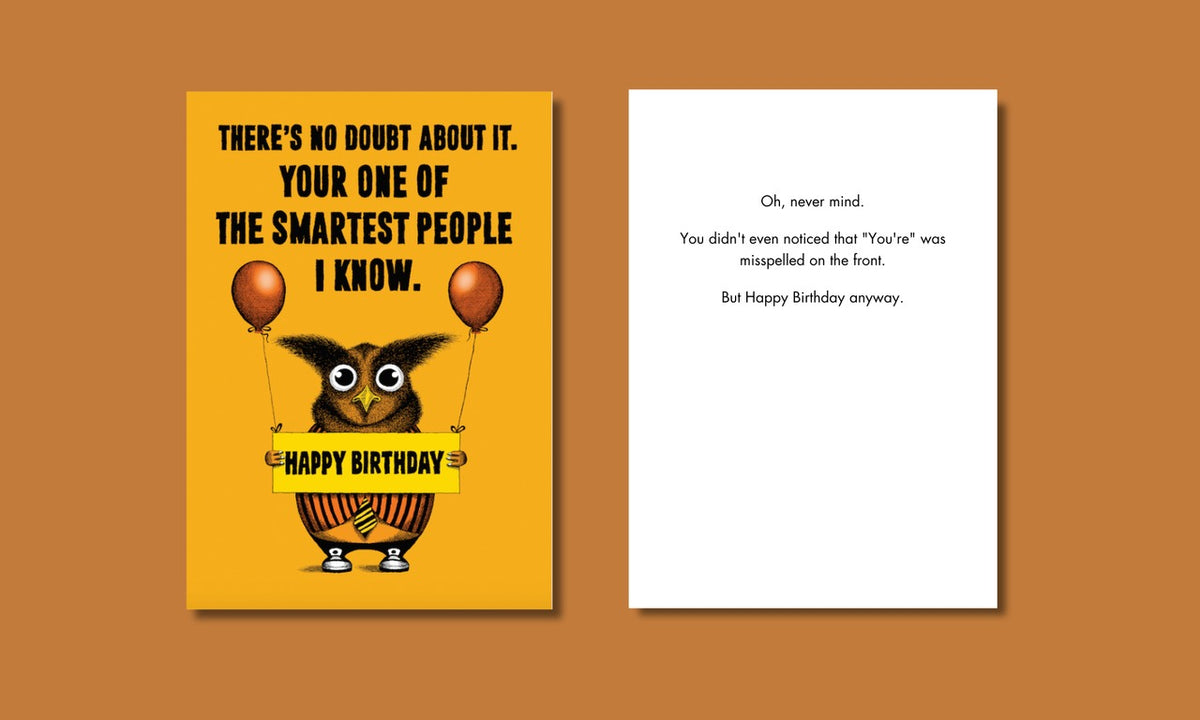 Bald Guy greeting card STE001537, front and inside