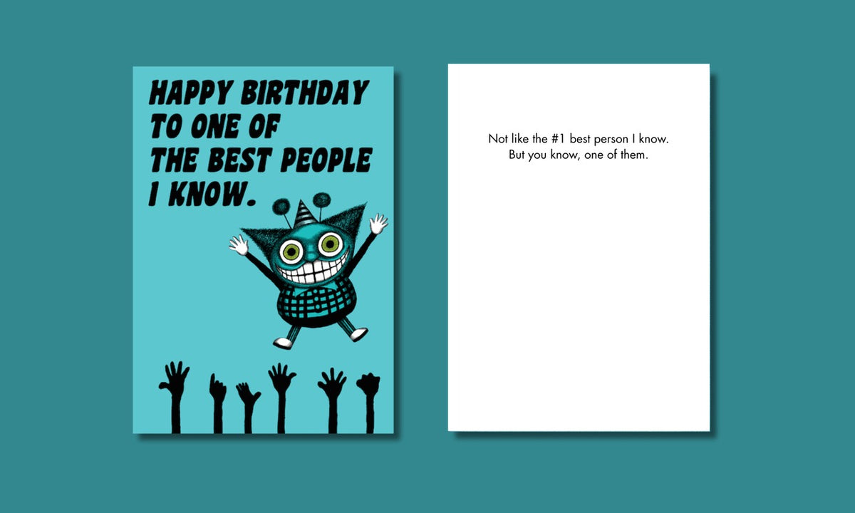 Bald Guy greeting card STE001539, front and inside