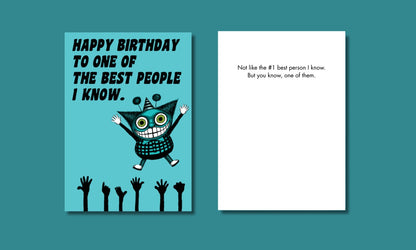 Bald Guy greeting card STE001539, front and inside