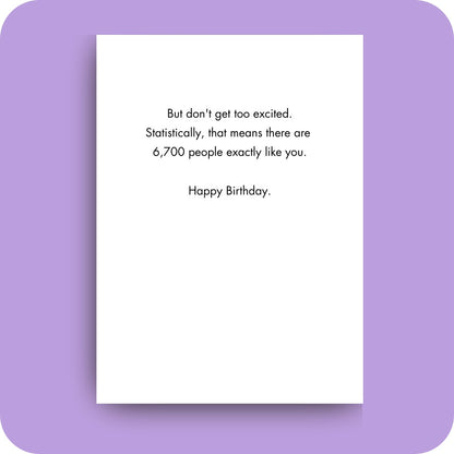 Bald Guy greeting card STE007373, inside