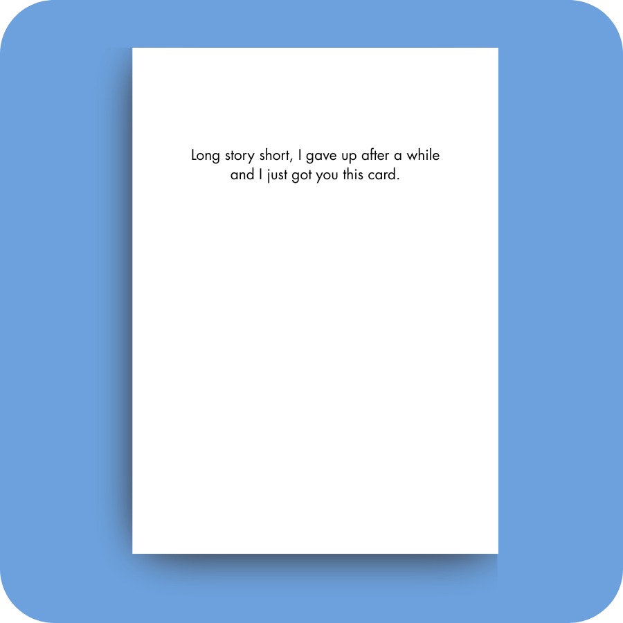 Bald Guy greeting card STE007383, inside