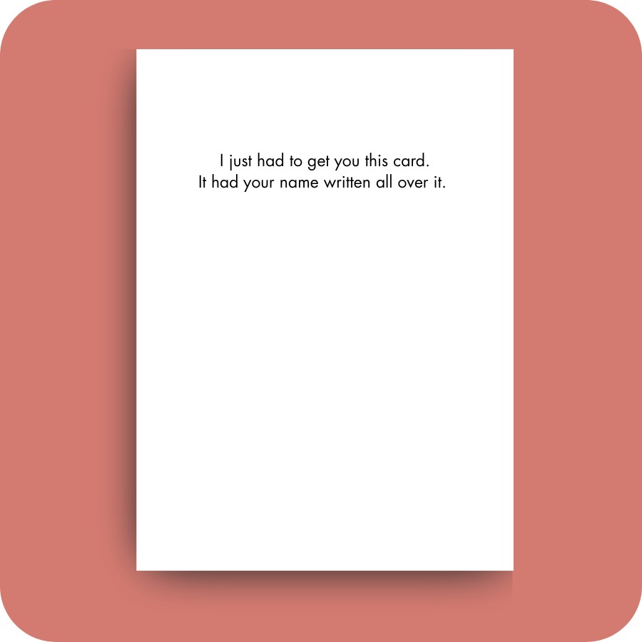 Bald Guy greeting card STE007386, inside