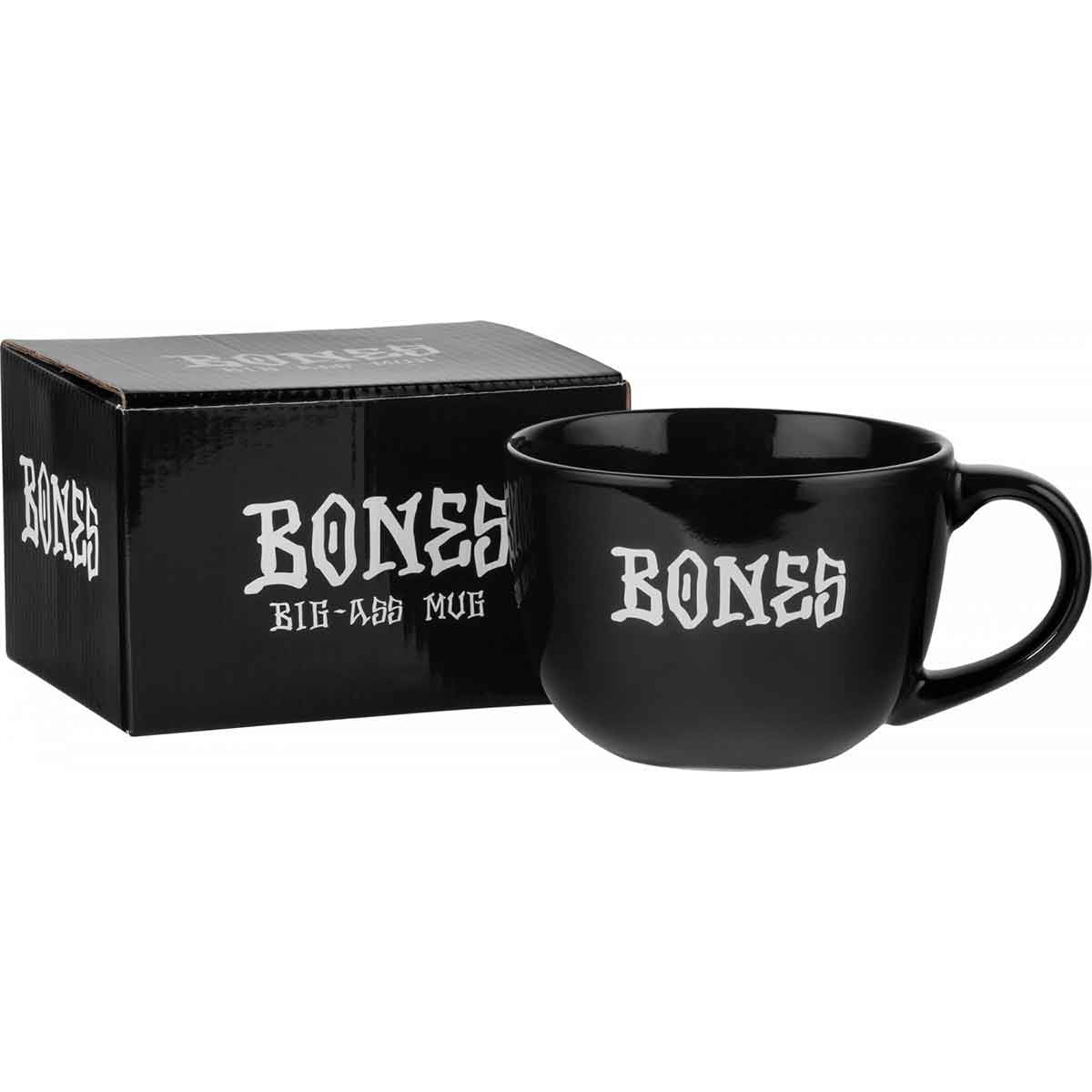 Bones Print Stitch Mug - Black 22oz