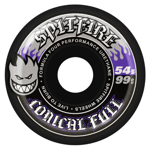 Spitfire - F4 Team Conical Full Skateboard Wheels - Black/Purple 54mm