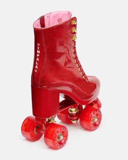 Impala High-Heel Roller Skates - Marawa Red Glitter