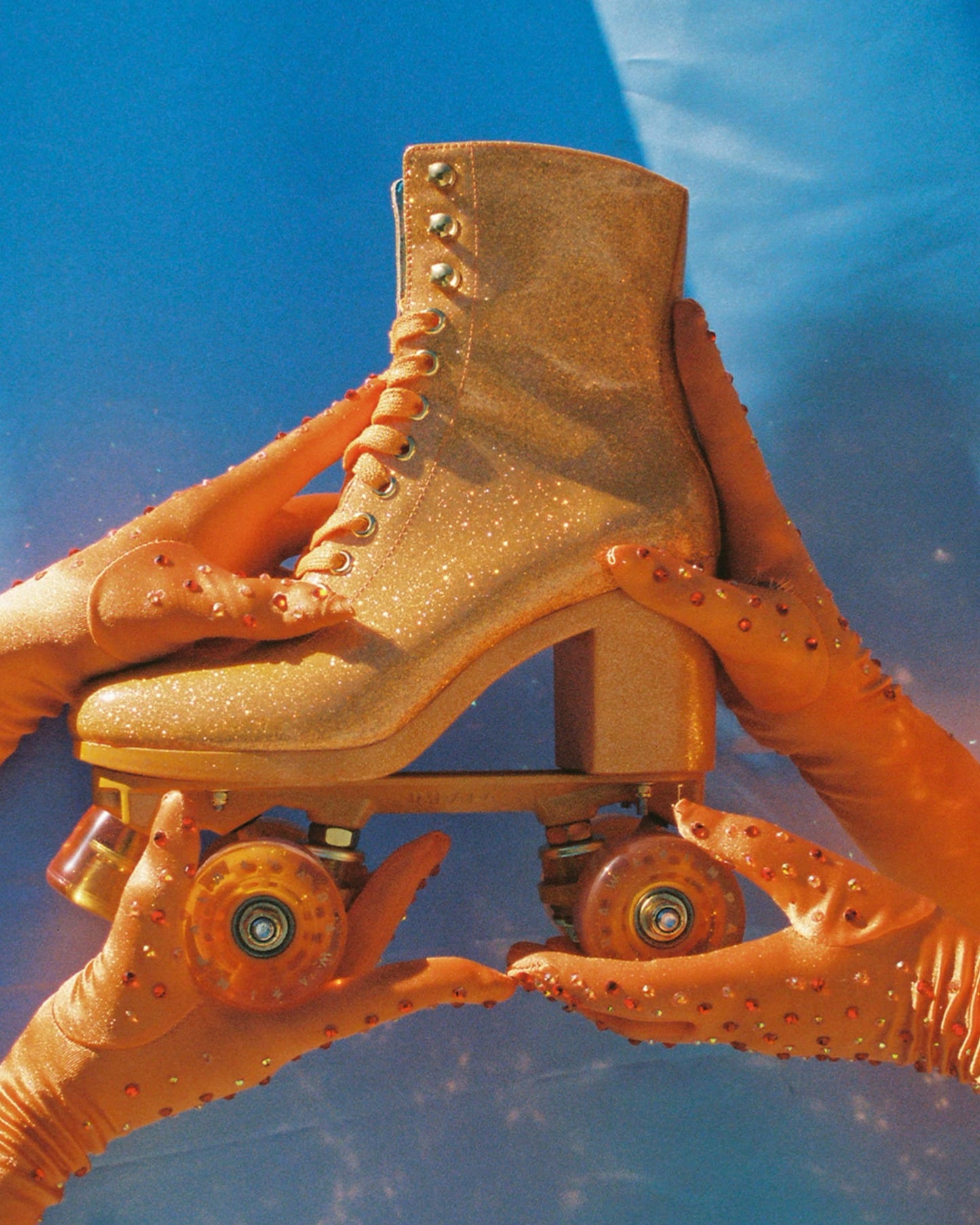 Impala High-Heel Roller Skates - Marawa Sparkle Orange