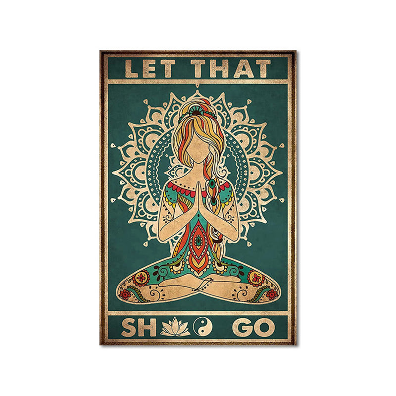 LX Inspirational Quote Let That Sh* Go Poster Print [15X20cm, No Frame]