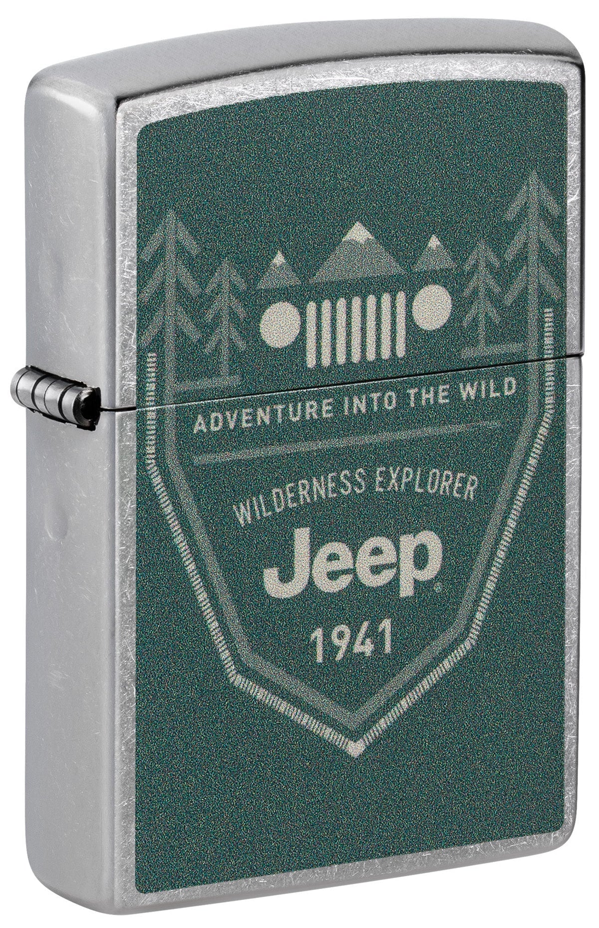 Zippo Lighter Jeep 48766 Street Chrome, front view