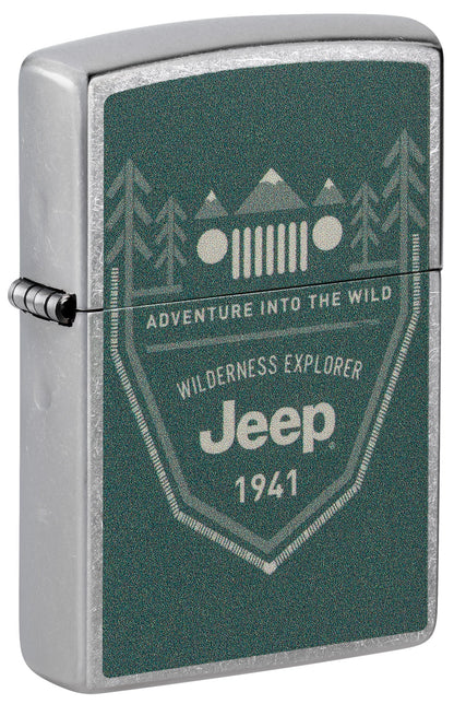 Zippo Lighter Jeep 48766 Street Chrome, front view