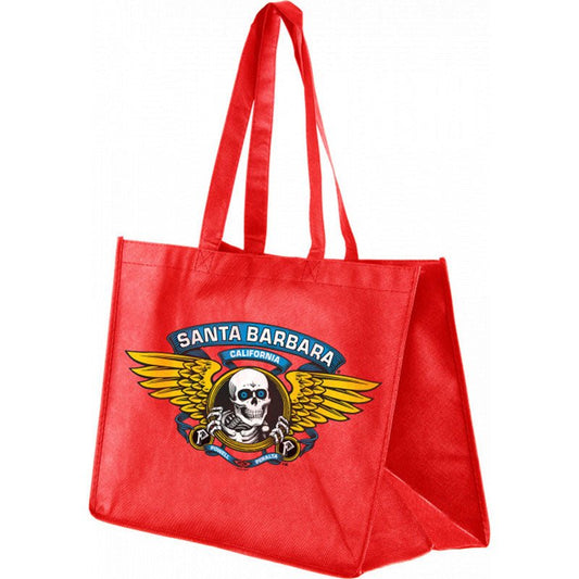 Powell-Peralta Santa Barbara Winged Ripper Shopping Bag - Red 16X12" [Woven]