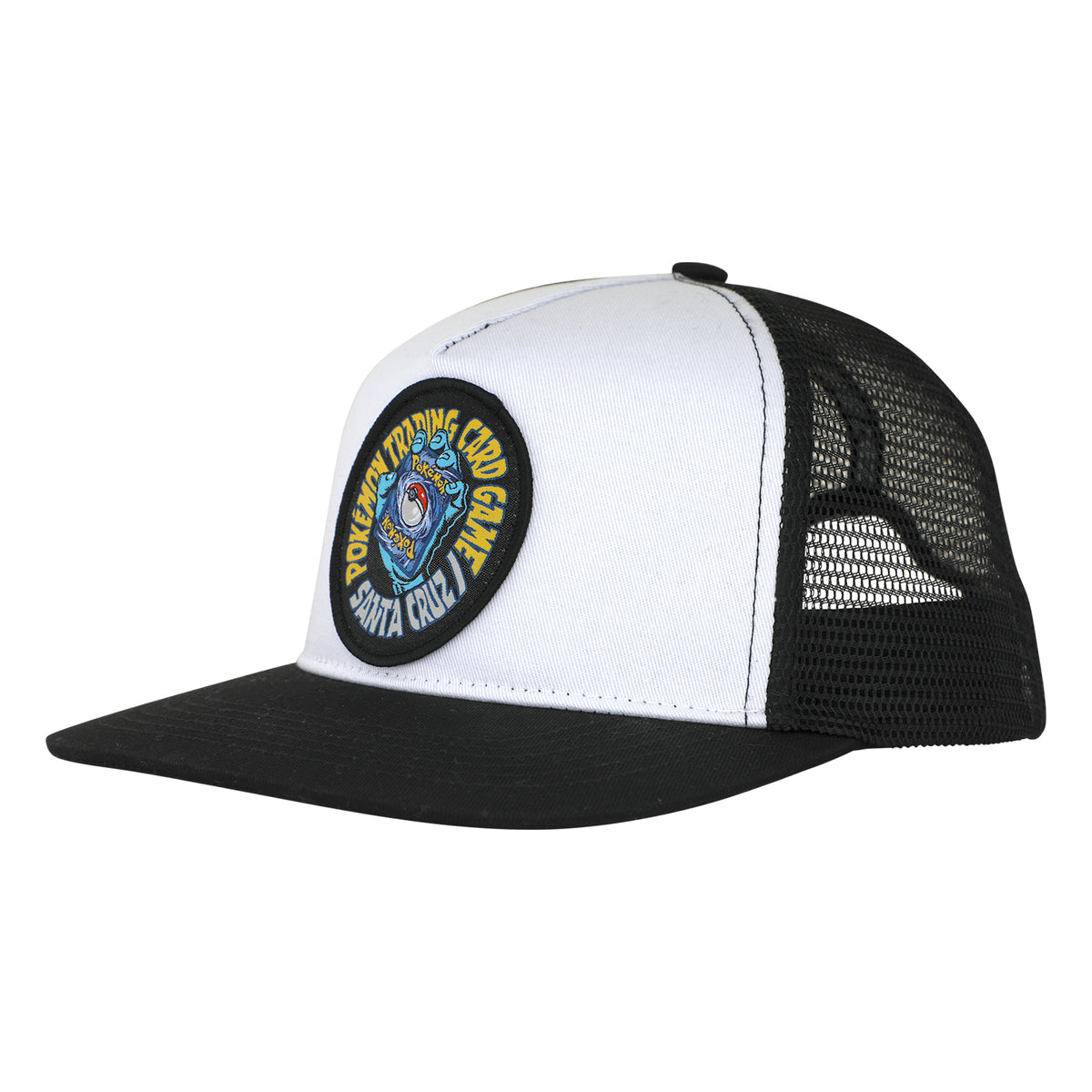 Santa Cruz x Pokémon TCG Hand Mesh Trucker Cap - White/Black [youth], image 1