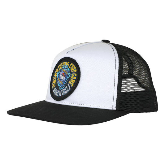 Santa Cruz x Pokémon TCG Hand Mesh Trucker Cap - White/Black [youth], image 1