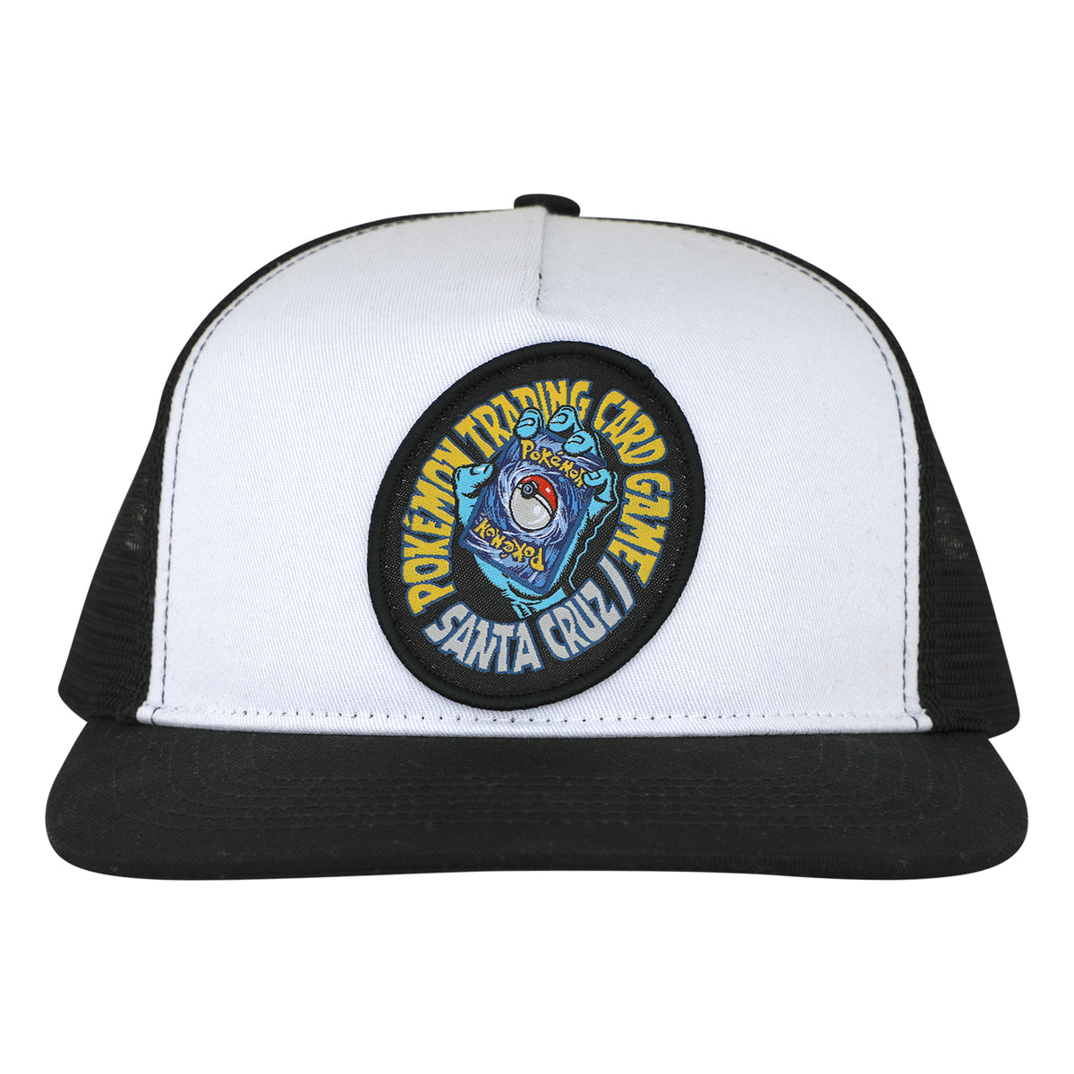Santa Cruz x Pokémon TCG Hand Mesh Trucker Cap - White/Black [youth], image 2