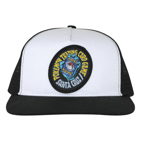 Santa Cruz x Pokémon TCG Hand Mesh Trucker Cap - White/Black [youth], image 2