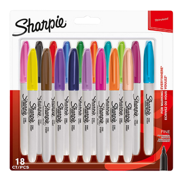 Sharpie Fine Tip Permanent Markers [x18 colors]