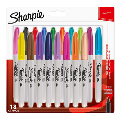 Sharpie Fine Tip Permanent Markers [x18 colors]