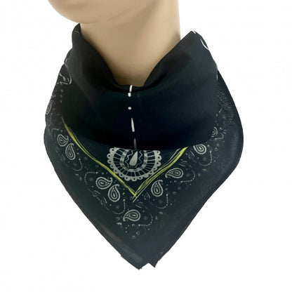 Panther Krown YELLOW ROSE Bandana - Black