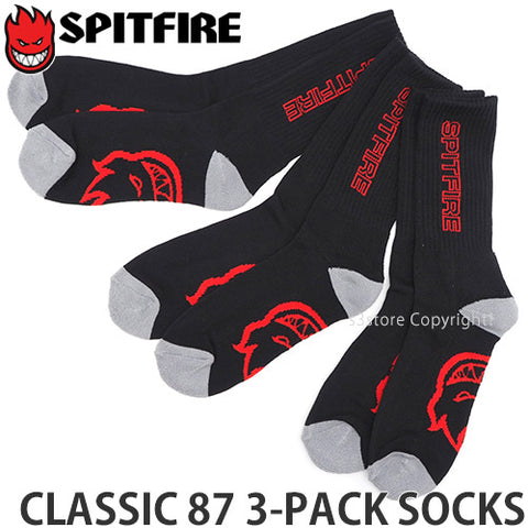 Spitfire CLASSIC 87' Socks - B/R/G [3-pack]