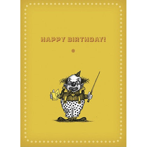 Bald Guy Birthday - Instructions (Clown) Greeting Card - LocoSonix