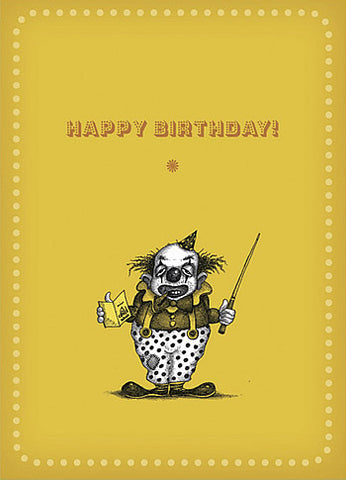 Bald Guy Birthday - Instructions (Clown) Greeting Card - LocoSonix