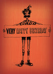 Bald Guy Birthday - VERY Happy Birthday - (Care more) Greeting Card - LocoSonix
