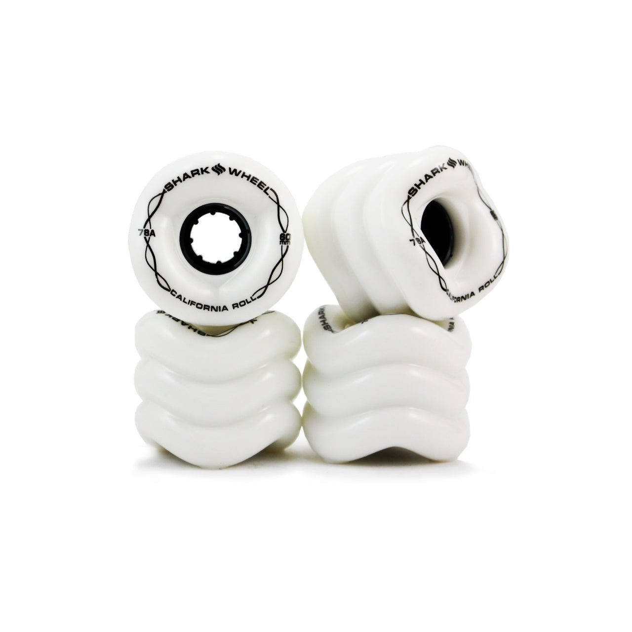 Shark Wheel California Roll 60 MM, 78A - White (set of 4) - LocoSonix