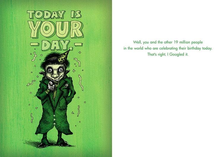 Bald Guy Birthday - This is YOUR day Greeting Card - LocoSonix