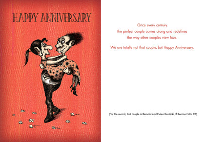 Bald Guy Happy Anniversary (Perfect Couple) Greeting Card - LocoSonix