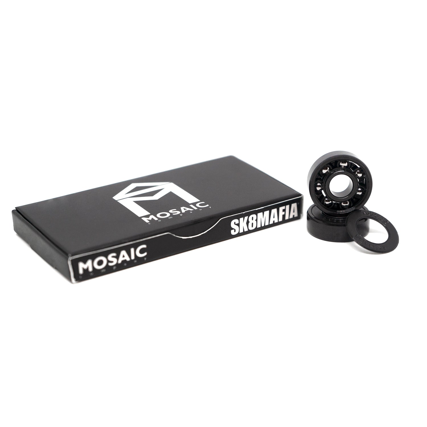 Mosaic ABEC-7 Super 1 Sk8Mafia Bearings - Black - LocoSonix