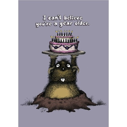 Bald Guy Birthday - I can't believe you're a year older. Greeting Card - LocoSonix