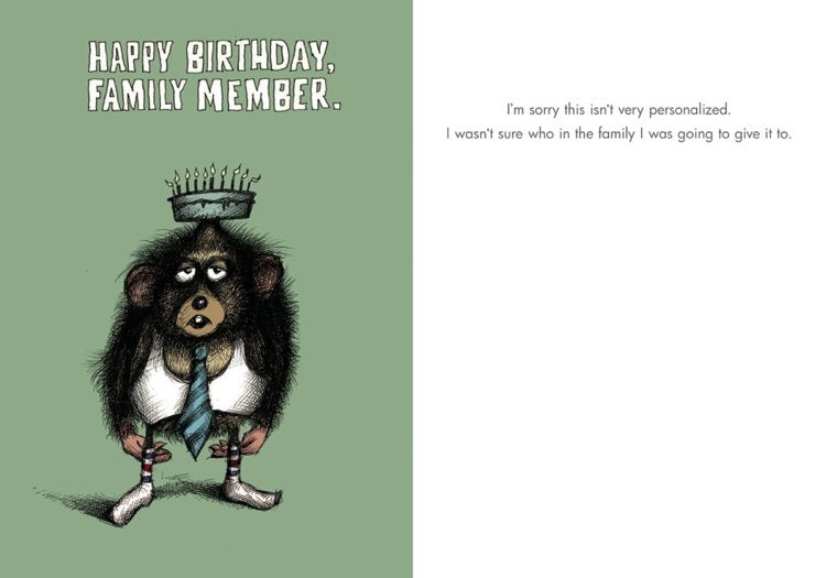 Bald Guy Birthday - Happy Birthday, Family Member Greeting Card - LocoSonix