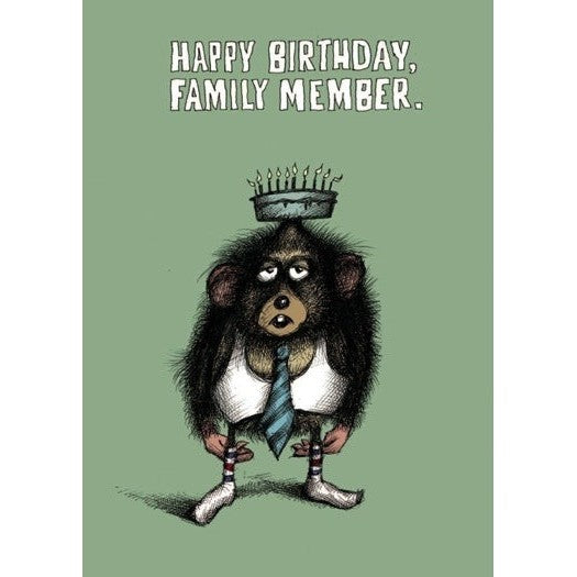 Bald Guy Birthday - Happy Birthday, Family Member Greeting Card - LocoSonix