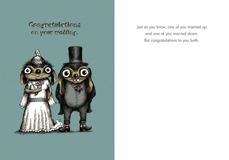 Bald Guy Congratulations on your wedding - married up Greeting Card - LocoSonix