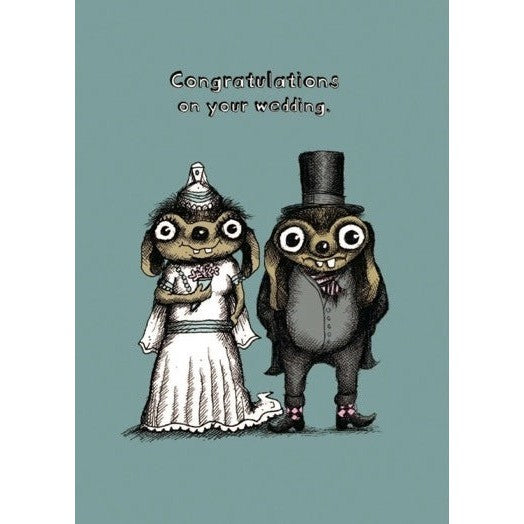 Bald Guy Congratulations on your wedding - married up Greeting Card - LocoSonix