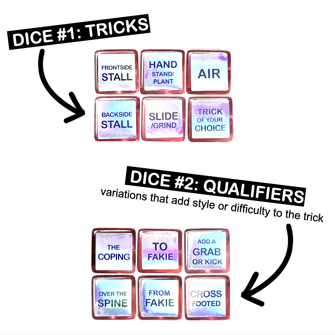 Rollerstuff Pink! Trick Dice