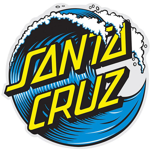 Santa Cruz Wave Dot Clear Sticker - Blue 3x3"