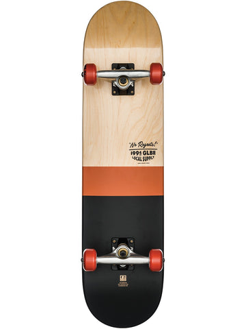 Globe G2 HALF DIP 2 Skateboard Complete - Natural/Rust 7.75"