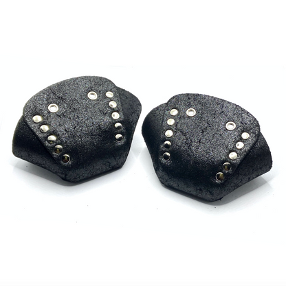 Rollerstuff Glitter Suede Toe Cap - Black [set/2]