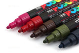 Uni POSCA PC-5M Paint Marker Set 1.8-2.5mm [8C] Dark Colors