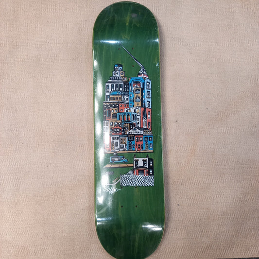 Traffic Community City Blocks Skateboard Deck - Green