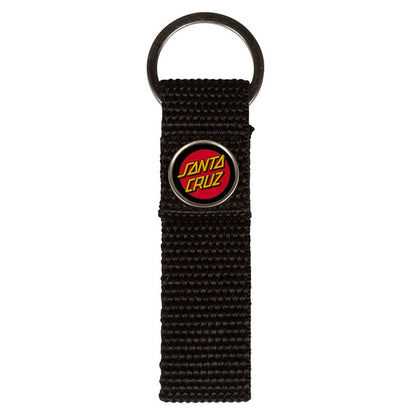 Santa Cruz Classic Dot Web Keychain - Black