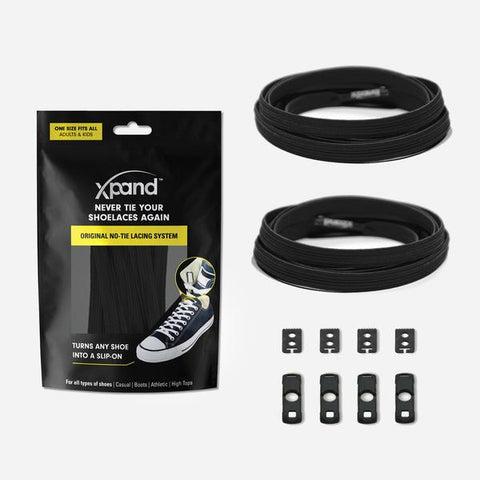 Xpand FLAT ORIGINAL NO-TIE Lacing System - Black [set/2]